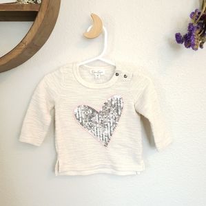 Jessica Simpson Sequin Heart Sweater
